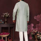 Jyoti Fashion Men's Grey Sequins Embroidered Kurta with Pajama | Swadesiicart