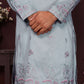 Jyoti Fashion Men's Blue Sequins Embroidered Kurta with Pajama | Swadesiicart