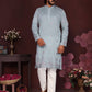 Jyoti Fashion Men's Blue Sequins Embroidered Kurta with Pajama | Swadesiicart