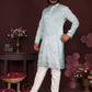 Jyoti Fashion Men's Turquoise Sequins Embroidered Kurta with Pajama | Swadesiicart