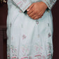 Jyoti Fashion Men's Turquoise Sequins Embroidered Kurta with Pajama | Swadesiicart