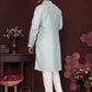 Jyoti Fashion Men's Turquoise Sequins Embroidered Kurta with Pajama | Swadesiicart