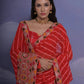 Jyoti Fashion Women's Red Coding Sequence Georgette Saree with Blouse | Swadesiicart
