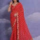 Jyoti Fashion Women's Red Coding Sequence Georgette Saree with Blouse | Swadesiicart