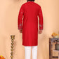 Jyoti Fashion Men's Red Sequins Embroidered Kurta with Pajama | Swadesiicart