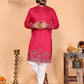 Jyoti Fashion Men's Pink Sequins Embroidered Kurta with Pajama | Swadesiicart