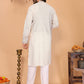 Jyoti Fashion Men's White Sequins Embroidered Kurta with Pajama | Swadesiicart