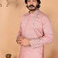Jyoti Fashion Men's Peach Sequins Embroidered Kurta with Pajama | Swadesiicart