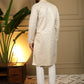 Jyoti Fashion Men's Mustard Jacquard Woven Kurta with Pajama | Swadesiicart