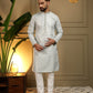 Jyoti Fashion Men's Mehendi Jacquard Woven Kurta with Pajama | Swadesiicart