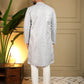 Jyoti Fashion Men's Blue Jacquard Woven Kurta with Pajama | Swadesiicart