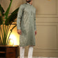 Jyoti Fashion Men's Green Mirror Embroidery Kurta with Pajama | Swadesiicart