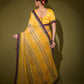 Jyoti Fashion Women's Yellow Foil Print with Sequence Georgette Saree with Blouse | Swadesiicart