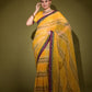 Jyoti Fashion Women's Yellow Foil Print with Sequence Georgette Saree with Blouse | Swadesiicart