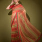 Jyoti Fashion Women's Red Foil Print with Sequence Georgette Saree with Blouse | Swadesiicart