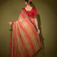 Jyoti Fashion Women's Red Foil Print with Sequence Georgette Saree with Blouse | Swadesiicart