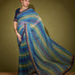 Jyoti Fashion Women's Blue Foil Print with Sequence Georgette Saree with Blouse | Swadesiicart