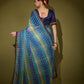 Jyoti Fashion Women's Blue Foil Print with Sequence Georgette Saree with Blouse | Swadesiicart