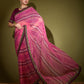 Jyoti Fashion Women's Pink Foil Print with Sequence Georgette Saree with Blouse | Swadesiicart