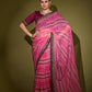 Jyoti Fashion Women's Pink Foil Print with Sequence Georgette Saree with Blouse | Swadesiicart