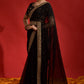 Jyoti Fashion Women's Black Sequence Coding Embroidery Georgette Saree with Blouse | Swadesiicart