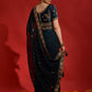 Jyoti Fashion Women's Morpich Sequence Coding Embroidery Georgette Saree with Blouse | Swadesiicart
