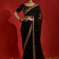 Jyoti Fashion Women's Black Sequence Coding Embroidery Georgette Saree with Blouse | Swadesiicart