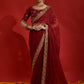 Jyoti Fashion Women's Maroon Sequence Coding Embroidery Georgette Saree with Blouse | Swadesiicart