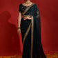 Jyoti Fashion Women's Morpich Sequence Coding Embroidery Georgette Saree with Blouse | Swadesiicart