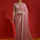 Jyoti Fashion Women's Peach Sequence Coding Embroidery Georgette Saree with Blouse | Swadesiicart