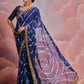 Jyoti Fashion Women's Blue Coding Sequence Georgette Saree with Blouse | Swadesiicart