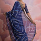 Jyoti Fashion Women's Blue Coding Sequence Georgette Saree with Blouse | Swadesiicart