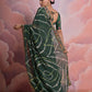 Jyoti Fashion Women's Bottle Green Coding Sequence Georgette Saree with Blouse | Swadesiicart