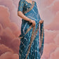 Jyoti Fashion Women's Morpich Coding Sequence Georgette Saree with Blouse | Swadesiicart