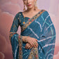 Jyoti Fashion Women's Morpich Coding Sequence Georgette Saree with Blouse | Swadesiicart
