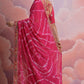 Jyoti Fashion Women's Rani Pink Coding Sequence Georgette Saree with Blouse | Swadesiicart