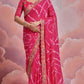 Jyoti Fashion Women's Rani Pink Coding Sequence Georgette Saree with Blouse | Swadesiicart