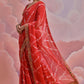 Jyoti Fashion Women's Red Coding Sequence Georgette Saree with Blouse | Swadesiicart