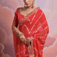 Jyoti Fashion Women's Red Coding Sequence Georgette Saree with Blouse | Swadesiicart