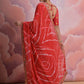 Jyoti Fashion Women's Red Coding Sequence Georgette Saree with Blouse | Swadesiicart