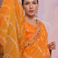 Jyoti Fashion Women's Mustard Coding Sequence Georgette Saree with Blouse | Swadesiicart