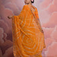 Jyoti Fashion Women's Mustard Coding Sequence Georgette Saree with Blouse | Swadesiicart