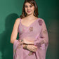 Jyoti Fashion Women's Pink Sequence Georgette Saree with Blouse | Swadesiicart