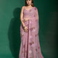 Jyoti Fashion Women's Pink Sequence Georgette Saree with Blouse | Swadesiicart
