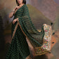 Jyoti Fashion Women's Bottle Green Coding Sequence Georgette Saree with Blouse | Swadesiicart