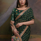 Jyoti Fashion Women's Bottle Green Coding Sequence Georgette Saree with Blouse | Swadesiicart