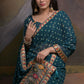 Jyoti Fashion Women's Morpich Coding Sequence Georgette Saree with Blouse | Swadesiicart