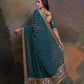 Jyoti Fashion Women's Morpich Coding Sequence Georgette Saree with Blouse | Swadesiicart