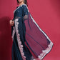 Jyoti Fashion Women's Morpich Coding Work Georgette Saree with Blouse | Swadesiicart