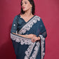 Jyoti Fashion Women's Morpich Coding Work Georgette Saree with Blouse | Swadesiicart